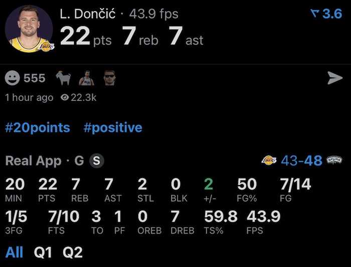 东契奇半场22分7板7助，湖人vs马刺激战正酣